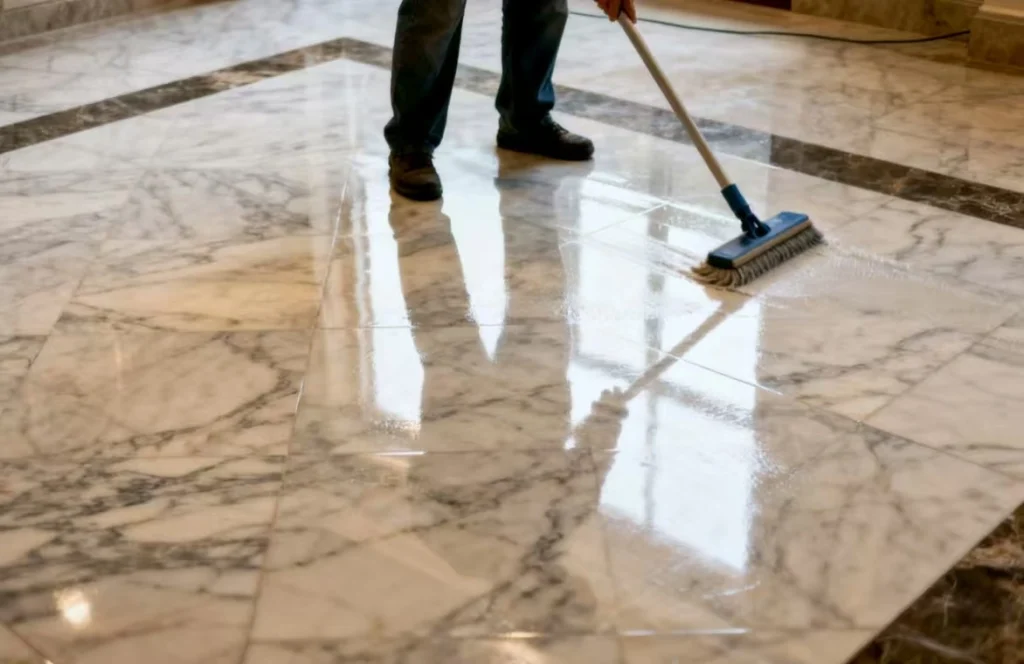 Commercial scrubbing